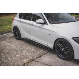 Накладки сплиттеры на пороги на BMW 1 F20 / F21 M-Pack / M140i рестайл